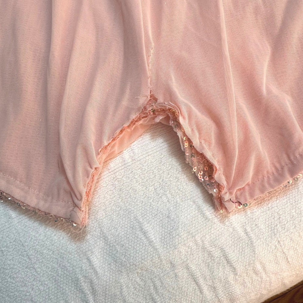 Victoria's Secret Pink Sequin Romper V Neck Party XL Altered Barbiecore Coquette - Picture 6 of 7